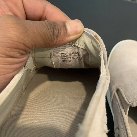 Michael Kors Gray Suede Slip On Shoes Casual Loafers Braided Womens Size 7M EUC - Picture 7 of 9